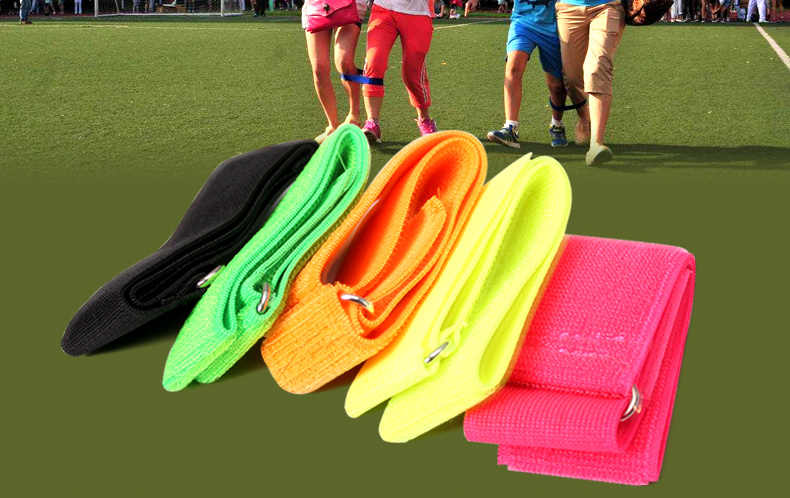 两人三足绑腿带 二人三足 绷带 绑腿跑 游戏捆绑带绑腿绳 桔色