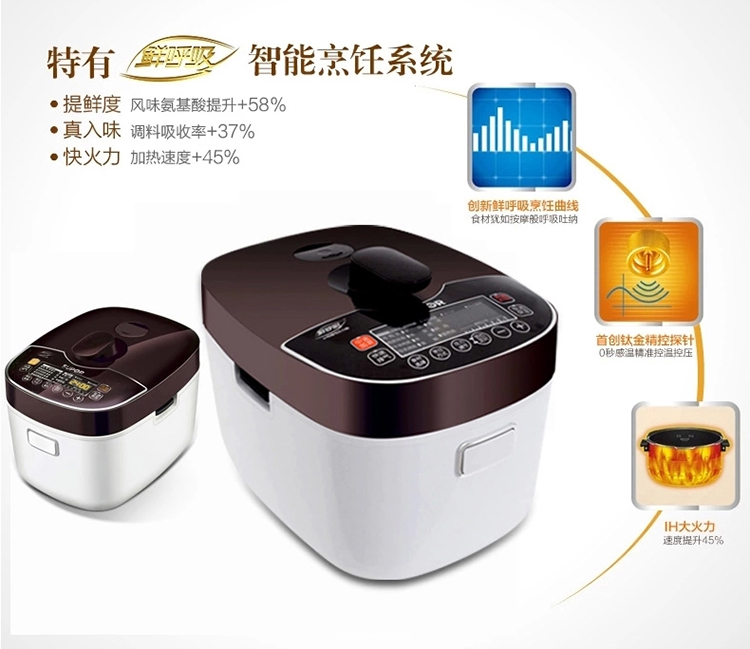 苏泊尔（SUPOR）智能IH电磁加热电压力锅 5升鲜呼吸压力锅 FH3 5升鲜呼吸电压力锅50FH3