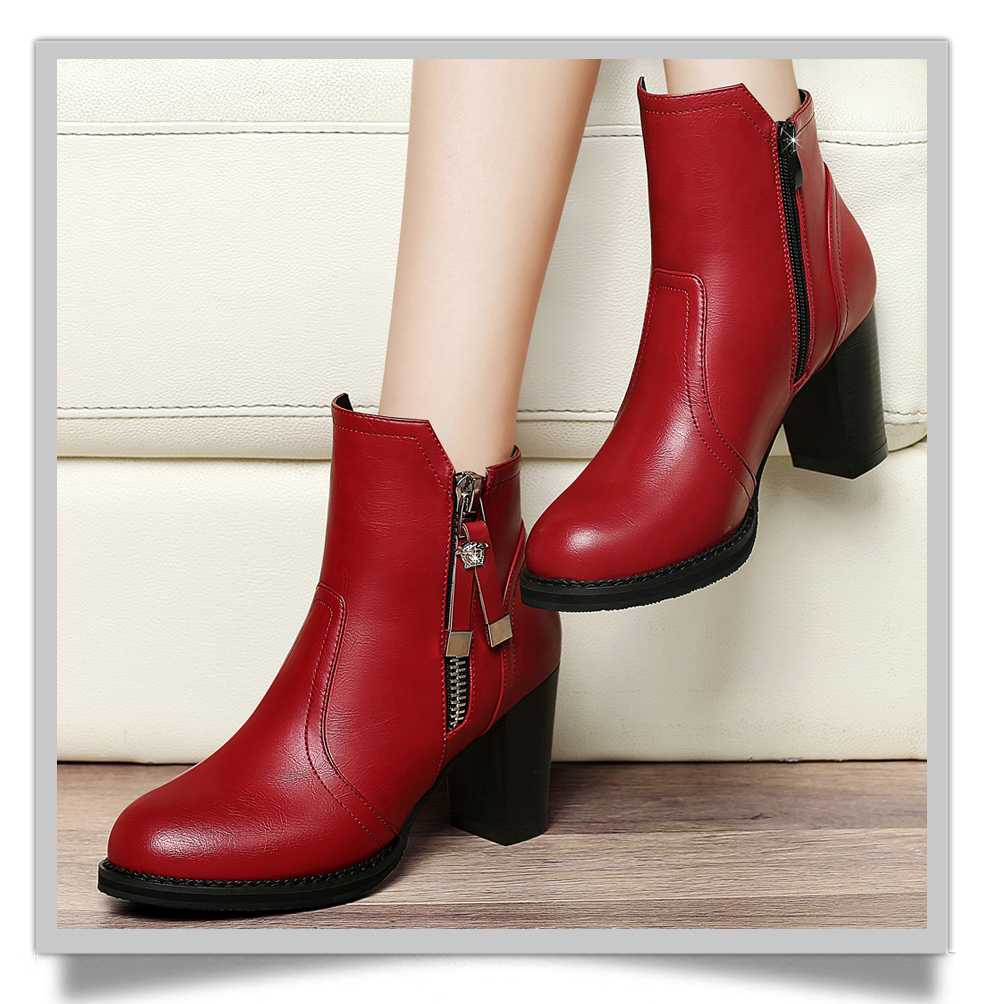 百年纪念/centenary2015秋冬季新款短靴女鞋粗跟防水台高跟单靴马丁靴