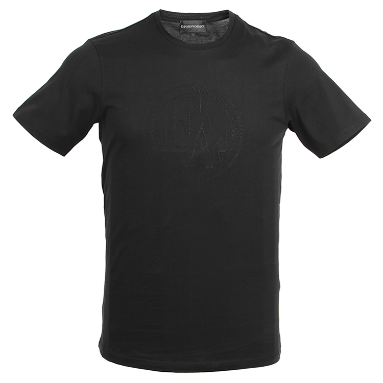 emporio armani阿玛尼男士黑色短袖圆领t恤cnh52bc2r 黑色 s