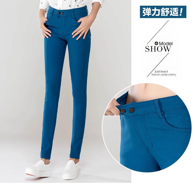 布音打底裤女韩版新款外穿黑白色女裤显瘦小脚裤长裤铅笔裤女弹力裤子 黑色 32