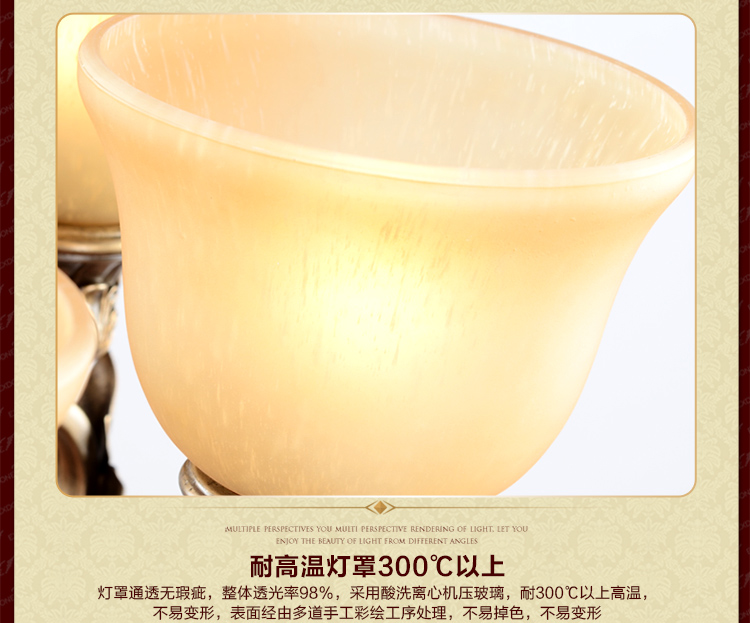 华艺灯饰 欧式吊灯 客厅餐厅卧室书房简约铁艺灯具 艾克诗顿 CH0026 8头