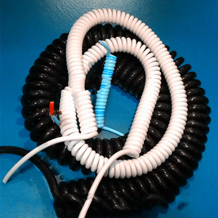 伸缩弹簧电线pu弹簧线 螺旋电线1芯2芯3芯4芯5芯6芯7芯8芯9芯卷线 2芯