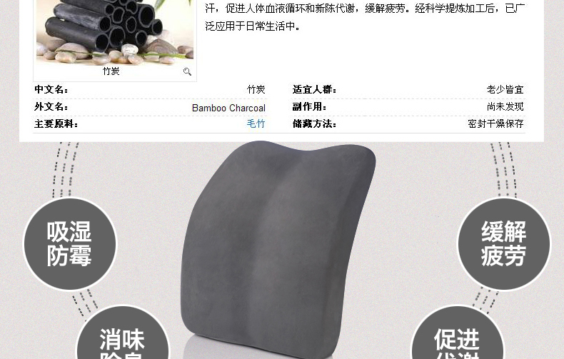 
                                        365SLEEP慢回弹护腰靠垫 椅子车用办公室靠枕 记忆棉腰靠背垫 藏青色升级款 41*37*9.5                