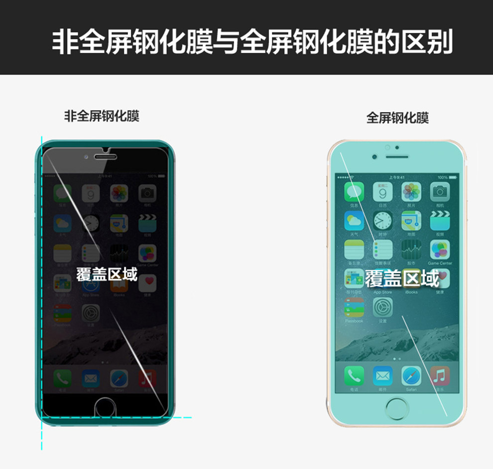 兴皇玛 钢化玻璃膜 3d全屏覆盖高清防爆手机贴膜 适用于苹果iphone6