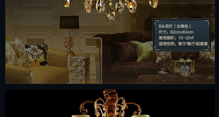金达 欧式吊灯客厅灯具全铜灯餐厅灯卧室水晶灯云石灯饰TB1001系列 双头壁灯