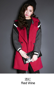 七格格  茧型大翻领宽松廓形中长款呢大衣外套 女 灰色  M