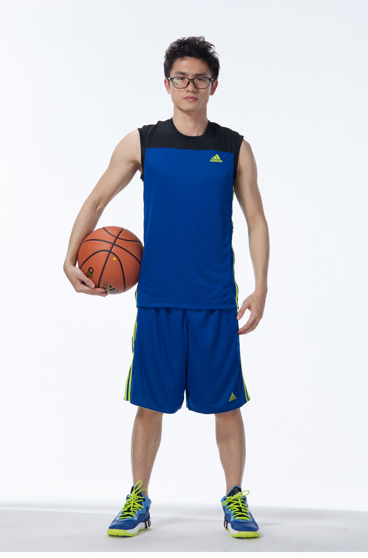 adidas阿迪达斯男装运动短裤篮球运动服aa5474 aa5475学院蓝 2xl