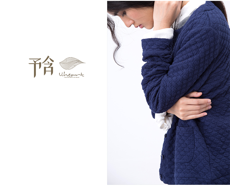 予含短款夹棉外套2016春新原创棉麻百搭长袖开衫上衣大码女装胖MM 酒红 M