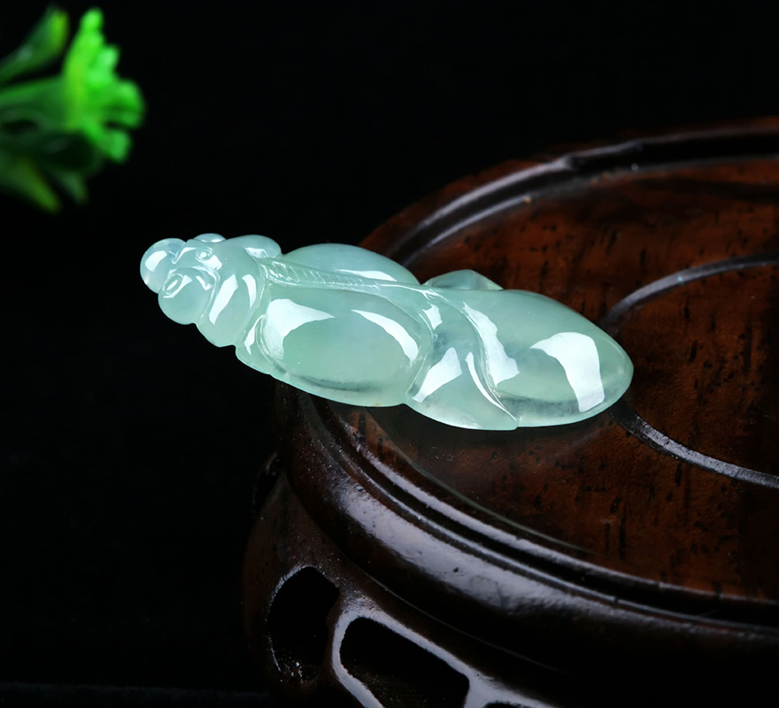 誉满堂珠宝 冰种晴底蓝水金玉满堂 5.84g