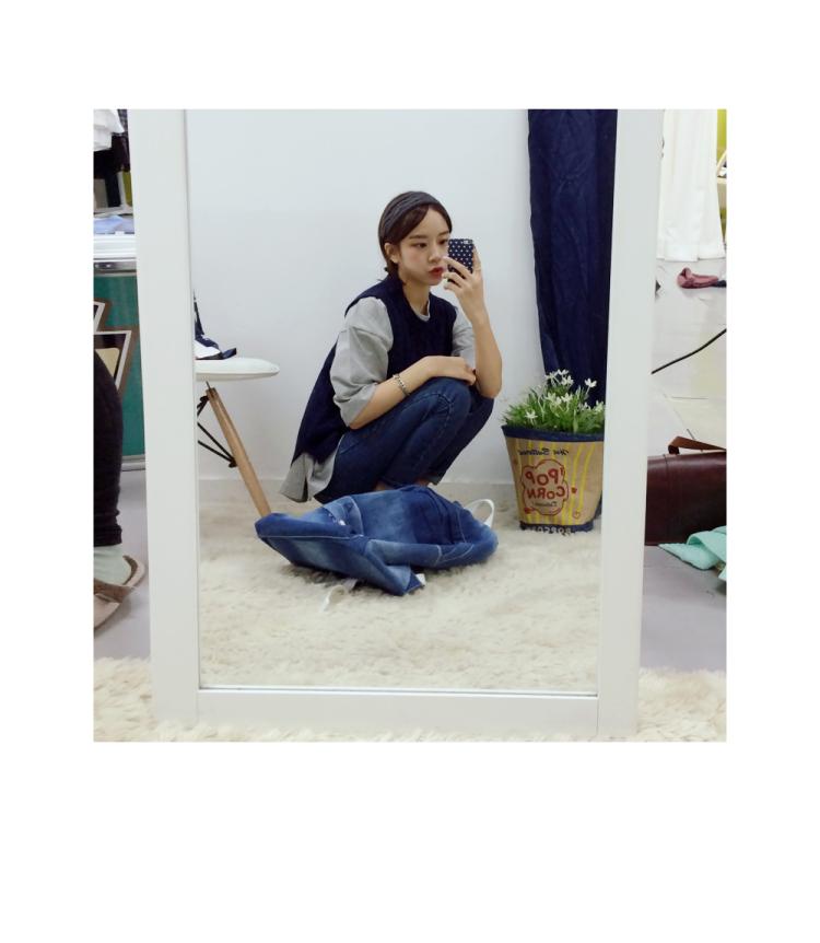 羊奈2015秋装新款百搭宽松侧开叉针织麻花背心毛线马甲套头毛衣 杏色 均码