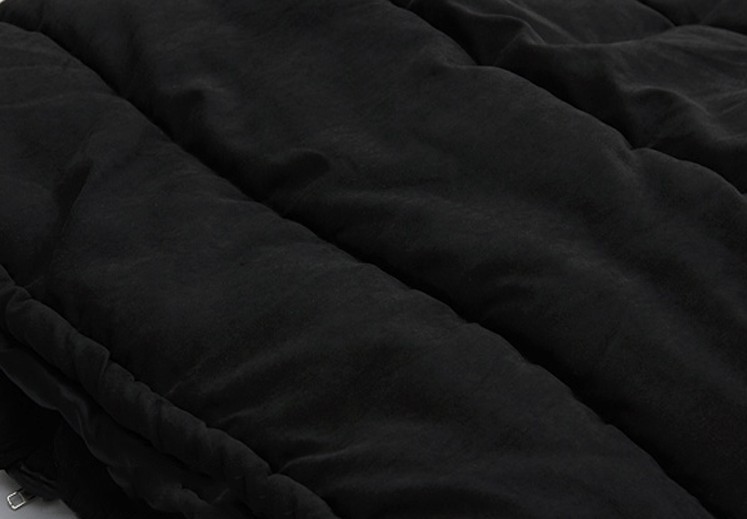 
                                        魔拓秋冬大码中长款连帽羽绒棉袄服马夹马甲背心外套 黑色 XL                
