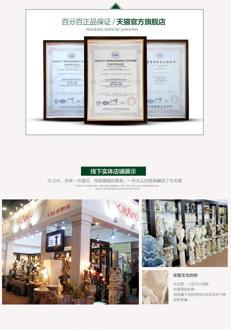 
                                                            欧式客厅电视柜装饰品流水喷泉摆件工艺品实用结婚礼物 蓝色(不含雾化器)                
