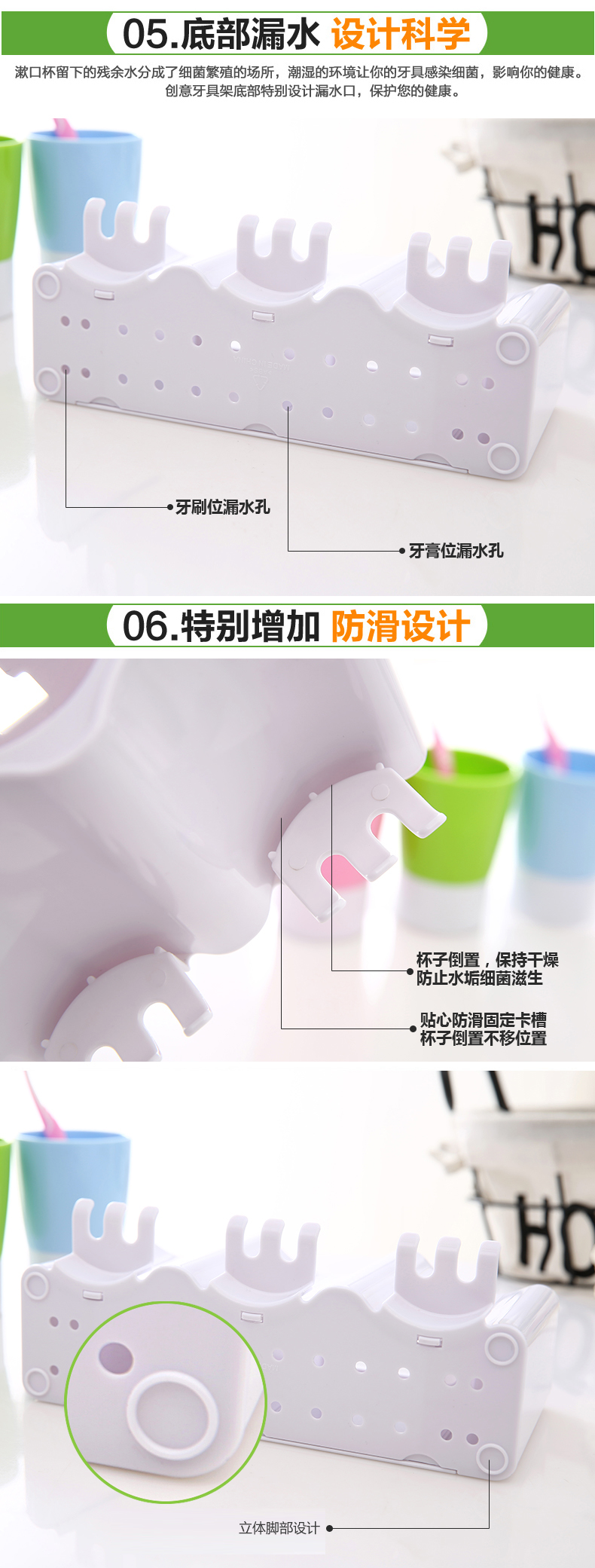 
                                        有乐 创意牙刷架套装带挤牙膏器 吸盘漱口杯洗漱套装 刷牙杯子牙刷杯洗漱架浴室置物架壁挂 漱口杯粉色 绿色橙色 挤牙膏器蓝色                