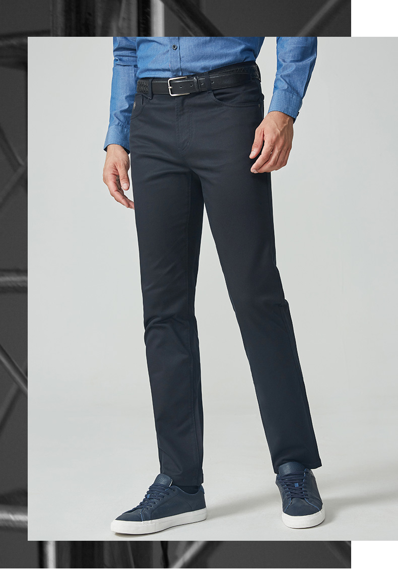 【莫代尔】九牧王休闲裤男裤男2019冬季新品中青年男士商务休闲长裤