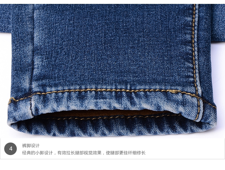 
                                        香姬莲牛仔裤女2018春季哈伦学生小脚长裤宽松胖MM牛仔裤女339 深蓝 28码2尺1                