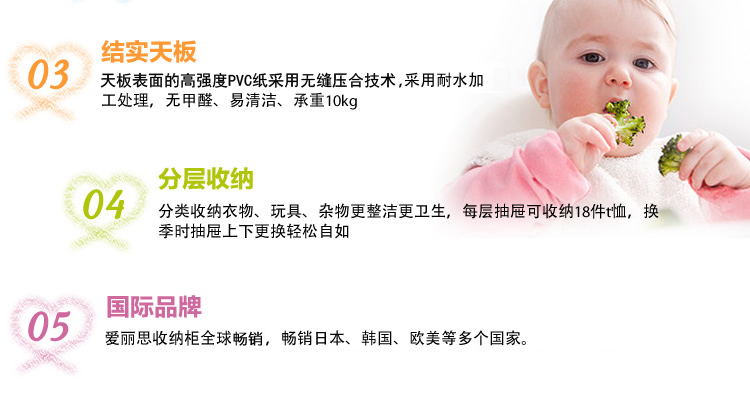 
                                        爱丽思IRIS Hellokitty塑料抽屉式收纳柜密闭防尘储物柜宝宝衣服整理柜KMG 白色 五层 56*44*102.5cm                
