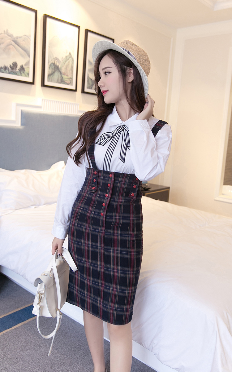 女装 半身裙 佳莉娇兰 佳莉娇兰2016春季新品英格兰学院风百搭包臀