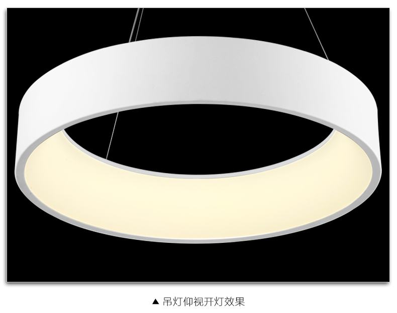诗美 现代简约led餐厅吊灯客厅吊灯创意个性卧室饭厅吧台北欧吊灯 白色45CM-LED-27W暖光