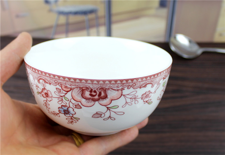 minshengciye民生瓷业逐鹿浪漫风情面碗陶瓷碗饭碗喝汤碗大汤碗5吋8吋