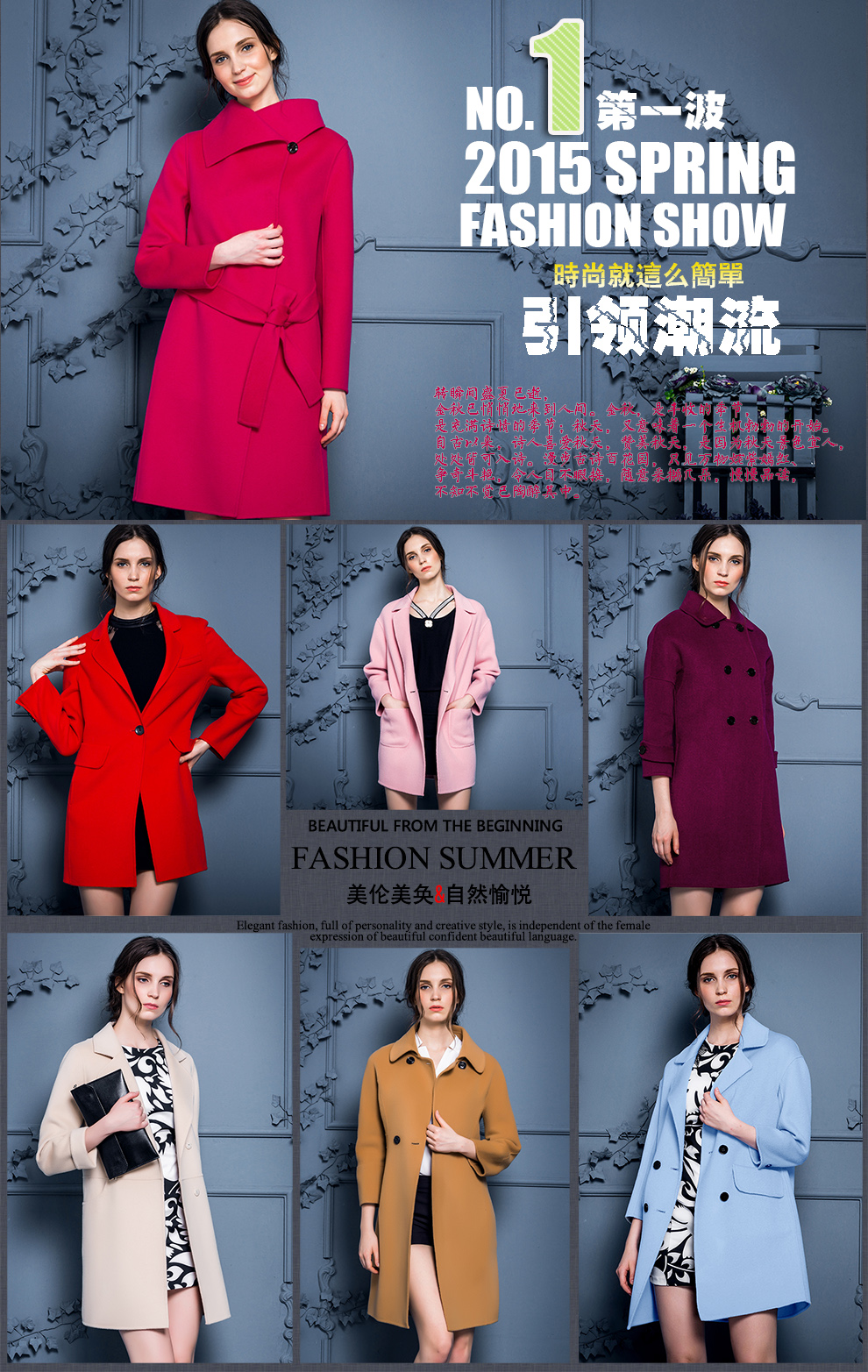 懿黛儿秋冬显瘦毛呢女外套双面呢大衣女中长款风衣糖果色毛呢外套羊绒 大红色 XL