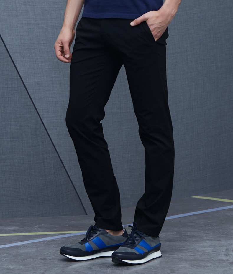 威可多vicutu 新品男士休闲裤商务休闲直筒裤子 vrw16120507 黑色 175