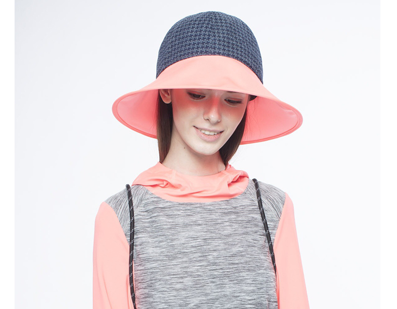 台湾正品后益hoii范冰冰推荐复古格纹圆筒帽秋冬款红色