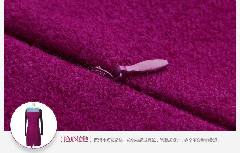 
                                        昕倩 连衣裙长袖 2017春季新款大码女装时尚修身圆领蕾丝A字打底连衣裙W9896 粉红色 M                