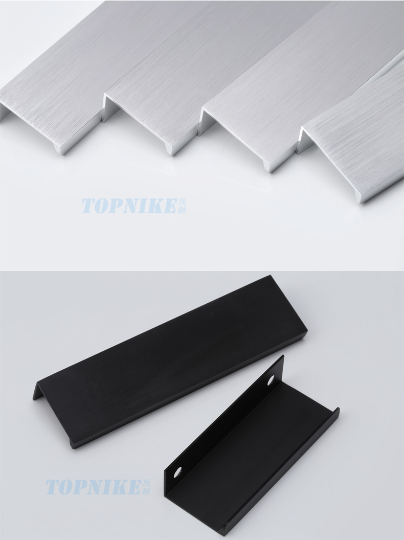 顶耐现代简约隐形拉手橱柜门抽屉暗拉手隐藏衣柜门封边把手哑黑色免