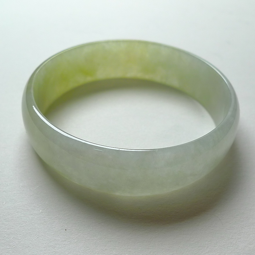 云聚翡翠52#冰种满色黄翡手镯27.55g