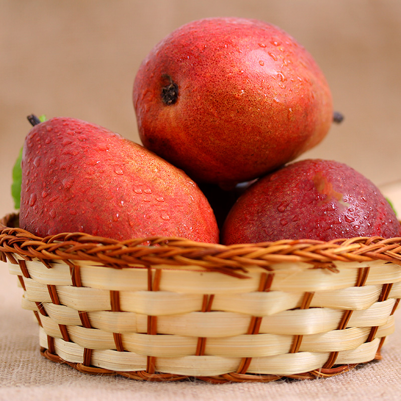 京世泽陕西红啤梨红皮梨子新鲜水果带箱5斤455斤装