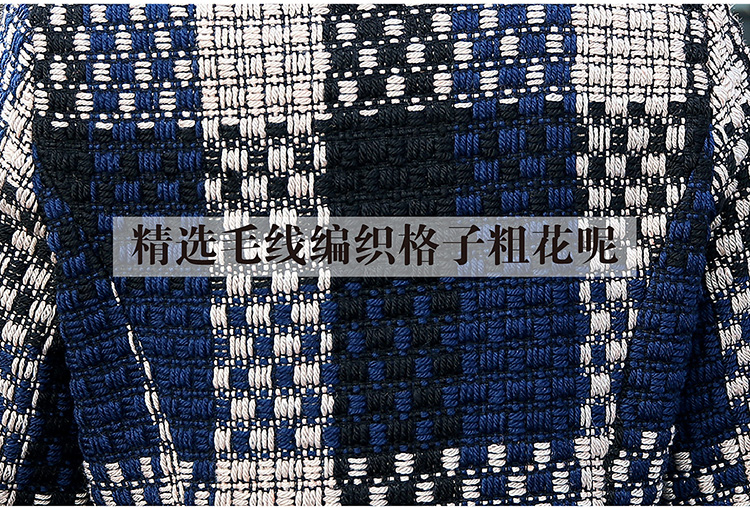 SNZZE 秋冬季新款韩版毛呢料大衣女士中长款冬季保暖呢子风衣外套 藏青色 M