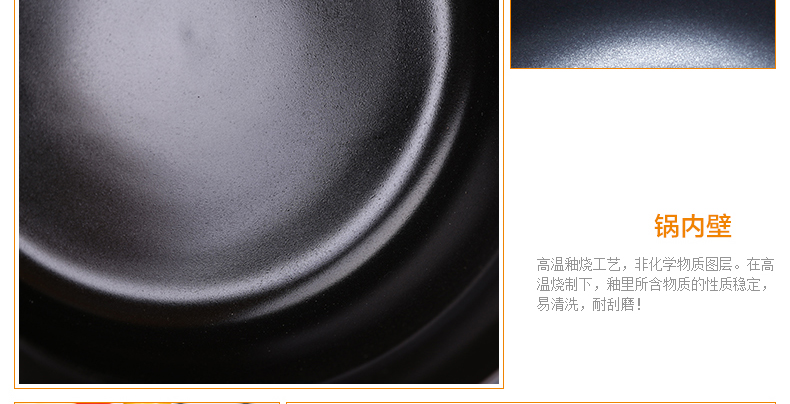 雅诚德砂锅炖锅煲汤陶瓷耐高温瓷煲黑色石锅奶锅炖煲带柄多色锅盖 翠绿色 1L适用2人