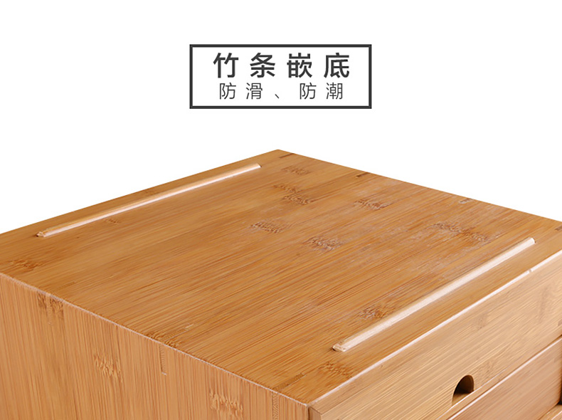 
                                        祥福 孟宗竹制茶盘分茶盒 存茶赏茶盘 多功能功夫茶具茶道配件 三层普洱茶盒茶仓 三层茶仓                