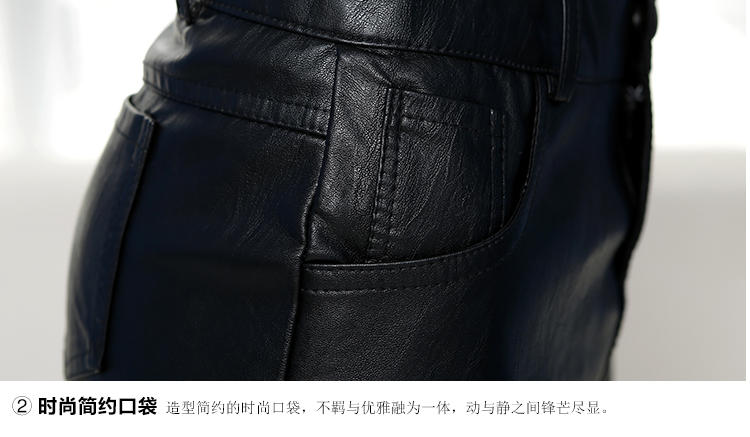 2015新款流苏PU皮裙蓬裙包臀裙修身短裙半身裙 (有内裤） 黑色 L
