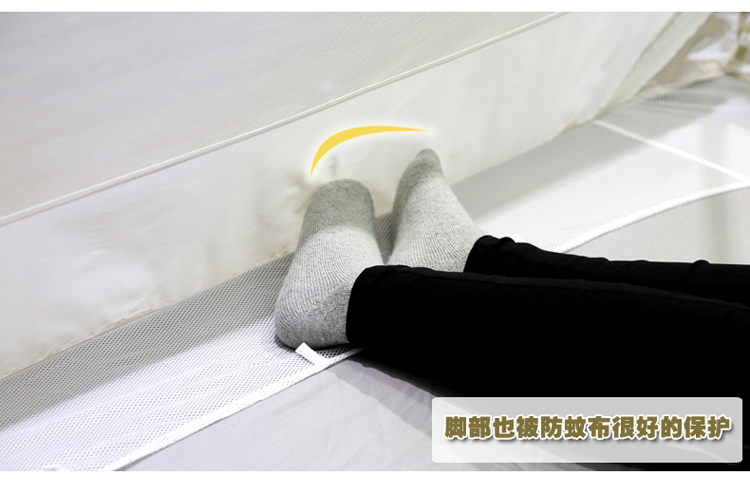 
                                        美朵嘉活底蒙古包蚊帐免安装三开门钢丝折叠圆顶公主拉链防蚊 时尚咖 200*220cm                