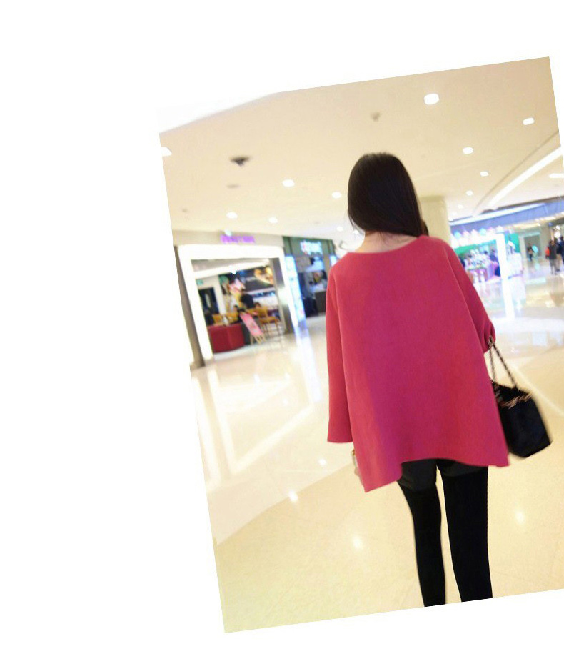 金巧依 2015 秋冬装韩板女装 时尚修身毛呢大衣宽松斗蓬JRMY111 粉红色 S