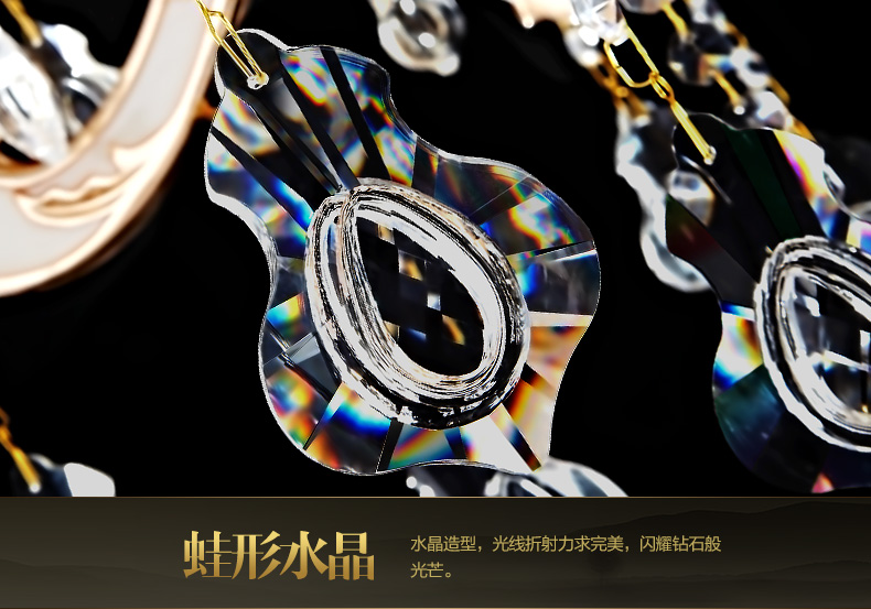 k欧式客厅大吊灯树脂仿玉石水晶灯复式楼别墅水晶吊灯9825 9825-10+5头