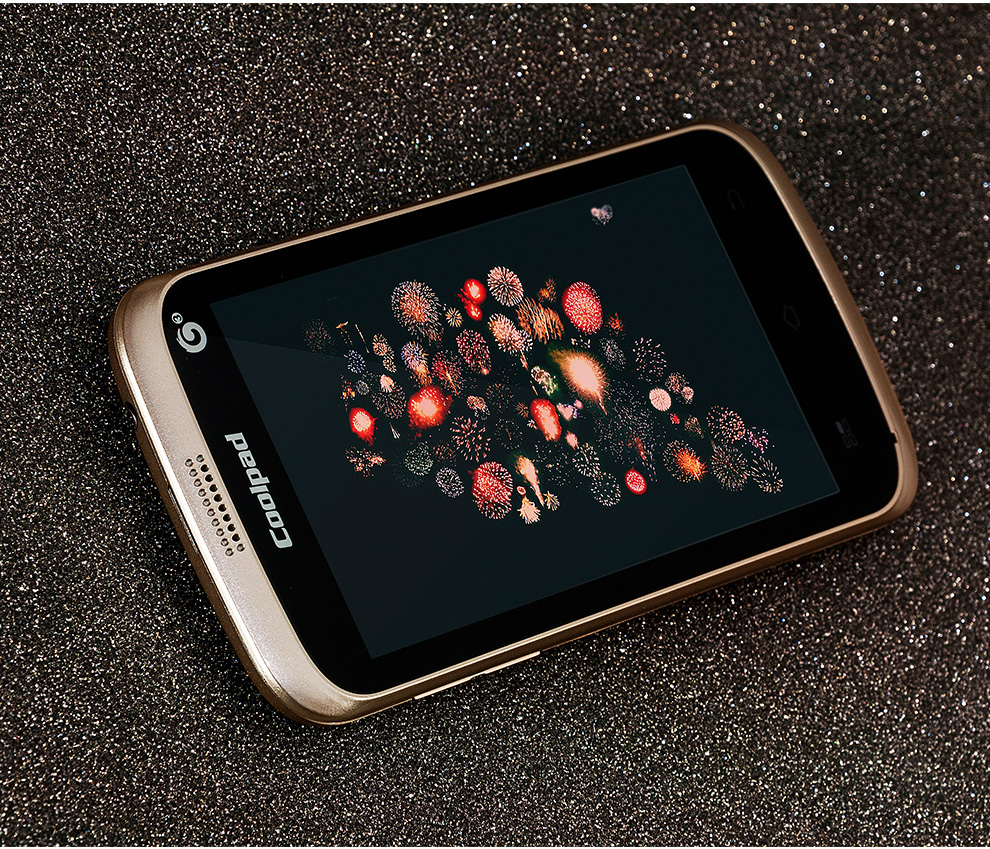酷派 8076D 移动3G 智能 手机 （512M ROM） 淡雅金