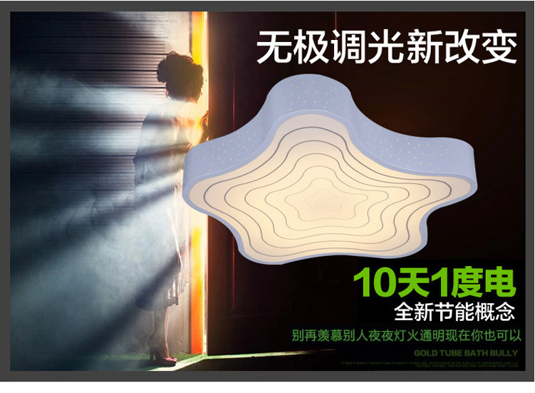 
                                        鹏瑞 客厅灯吸顶灯创意简约现代书房灯卧室灯具灯饰 海星 红色 吸顶灯                