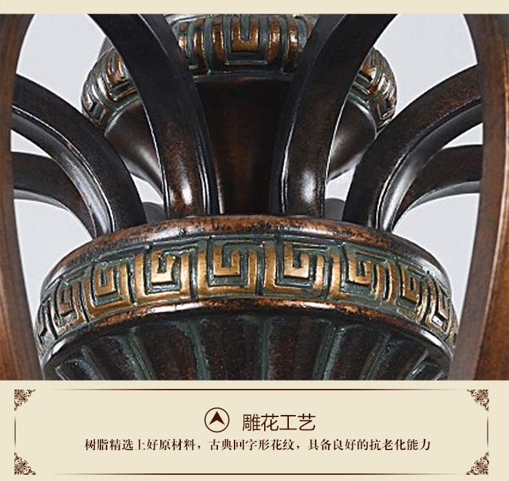 蒙特丽 客餐厅卧室书房过道吊灯8116 美式田园复古高档灯具 安德莉叶(B) 3P 带光源