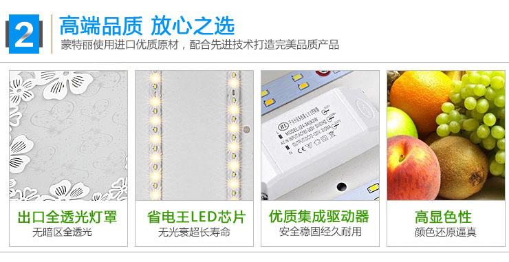 蒙特丽 客厅卧室灯书房餐厅过道省电王LED吸顶灯 MY-樱花(圆）简约田园木艺灯具(B) 30CM LED正白光12W