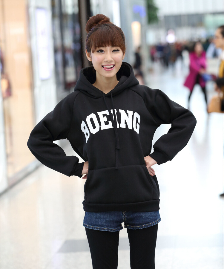 伊塔丽2015秋冬新款8821【实拍】春秋冬季休闲卫衣带帽学生女装字母加