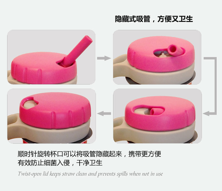
                                        美国进口OXO奥秀成人/宝宝通用500ml旋转盖吸管杯9101900 蓝色                