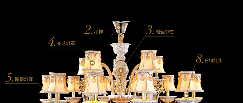 
                                        k君御现代欧式水晶客厅卧室餐厅吊灯饰9822 9822-8                