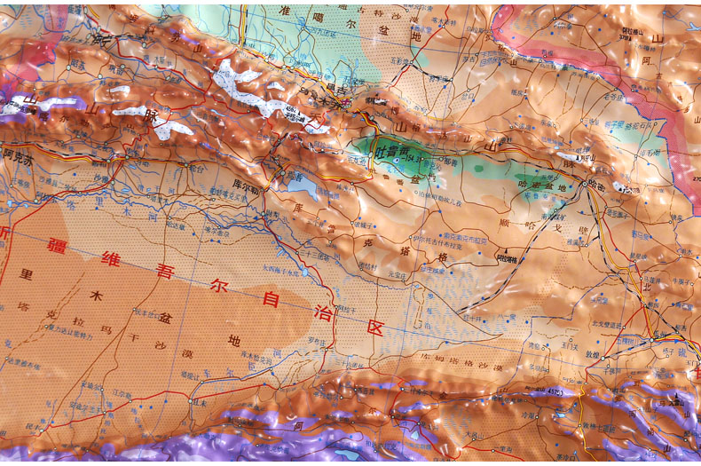 中国地形立体挂图 中国地图2 28*1