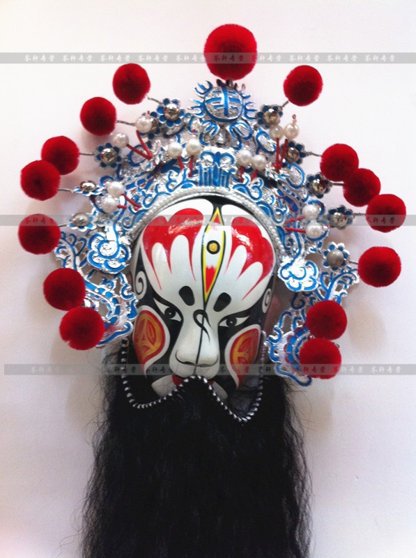 北京民俗特色手工京剧脸谱大胡子脸谱面具挂件礼品工艺礼品曹宝