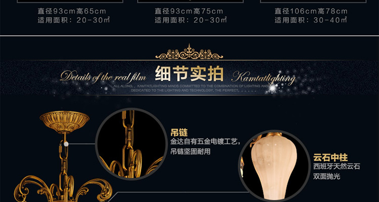 金达 欧式吊灯客厅灯具全铜灯餐厅灯卧室水晶灯云石灯饰TB1001系列 双头壁灯