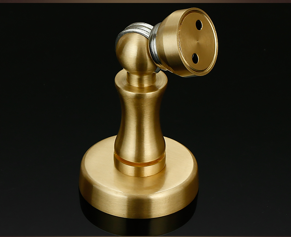 铠铜威黑色美式纯铜门吸地装墙装全铜门吸强磁地吸门碰门挡门阻青古铜