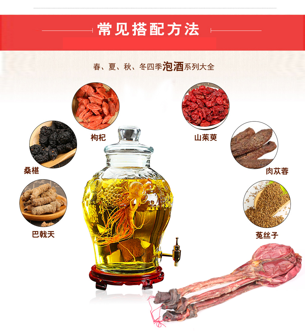 汉资堂 驴鞭 泡酒 干驴鞭 搭配人参 黄狗鞭泡酒料 泡酒药材男士 驴鞭